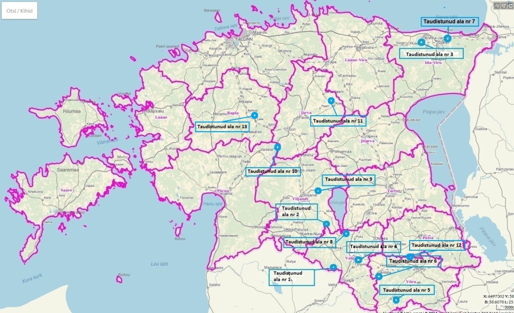 1530.Eesti kaart taudistunud aladega (13) eesti k