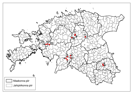 Kaitsealade paiknemine