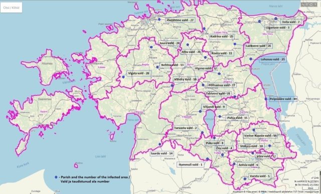 1732.Eesti taudistunud alad (28) eesti-ingl