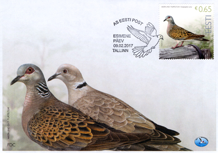Aasta lind 2017 - turteltuvi. Eesti Post