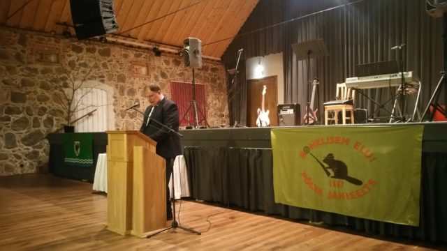 Pidukõne peab Aare Veetsmann Põlva Jahiseltsi juhatuse esimees