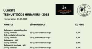Heino&Huntfishil uued ulukite teenustööde hinnad