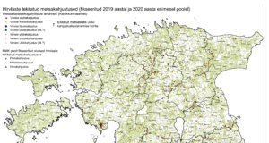 Keskkonnaagentuur tegi ülevaatliku kaardi hirvlaste tekitatud metsakahjustuste kohta