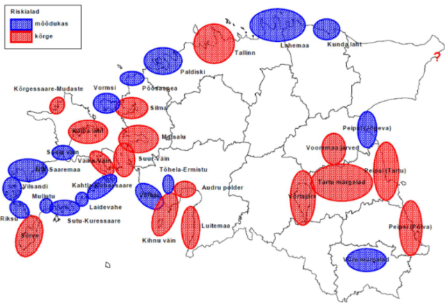 Lindude gripi riskialad Eestis