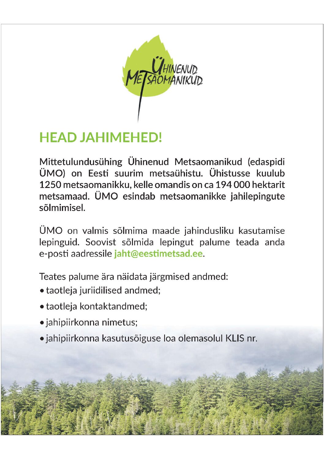 Uhinenud_Metsaomanikud_jahilepingud_2022