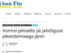 Vormsi Jahiseltsist| Lääne Elu