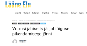 Vormsi Jahiseltsist| Lääne Elu