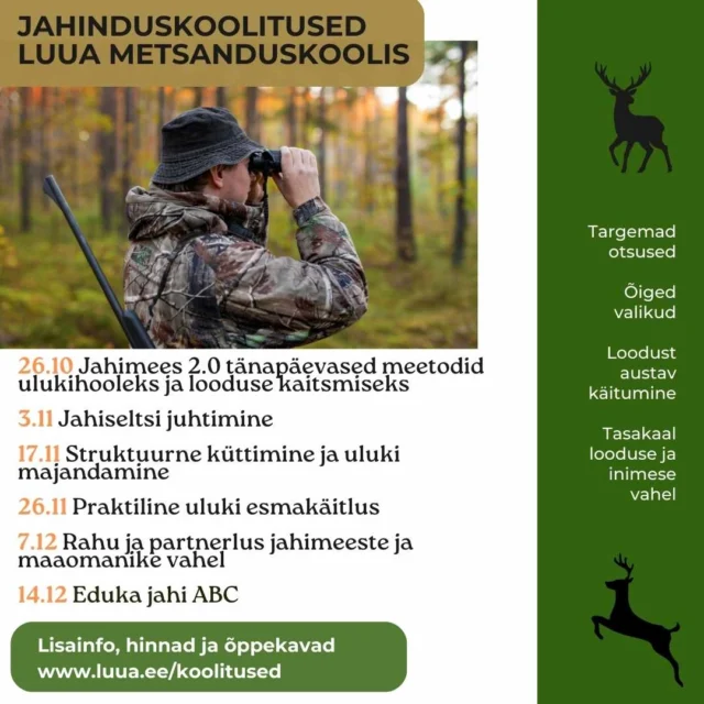 jahinduskoolitused LUUAl